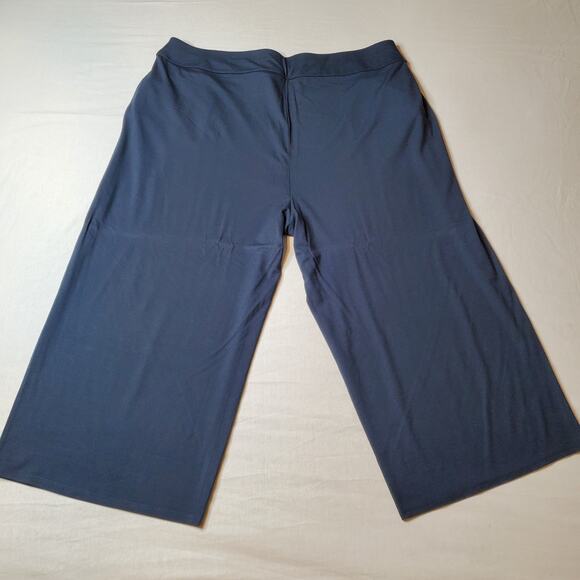 J. Jill Womens Size 3X NWT Wearever Pleated Cropped Wide Leg Pant Pull On Blue - Picture 5 of 8
